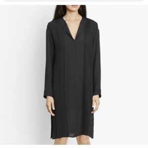 Vince black pleated black dress